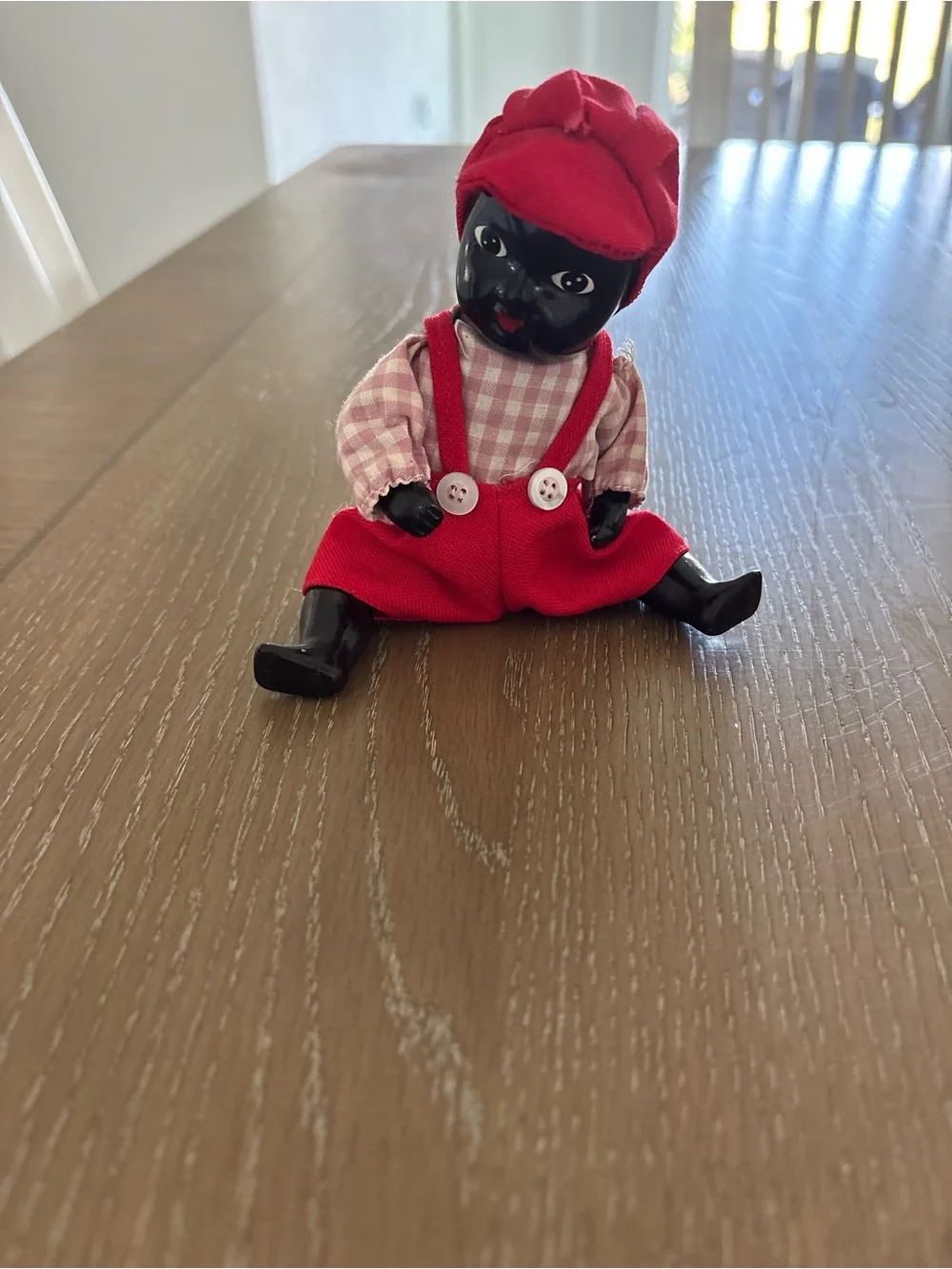 Vintage 1950s Black Americana doll bisque 6” jointed moveable arms legs CUTE